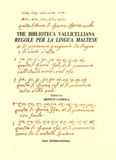 The Biblioteca Vallicelliana – Regole Per La Lingua Maltese