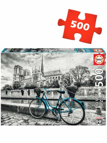 Bike near Notre Dame - 500pc Jigsaw Puzzle