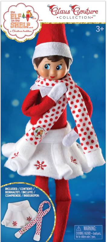 The Elf on the Shelf Claus Couture: Snowflake Skirt and Scarf