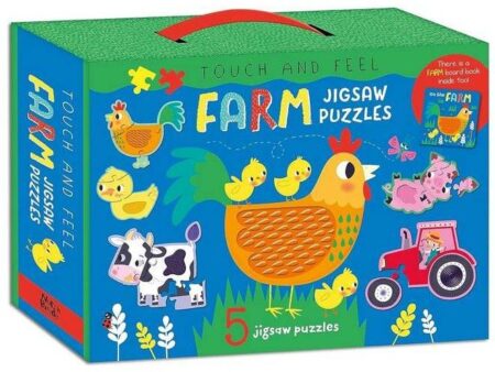 Farm: Touch and Feel Puzzle and Board Book Set