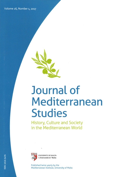 Journal of Mediterranean Studies History, Culture and Society in the Mediterranean World