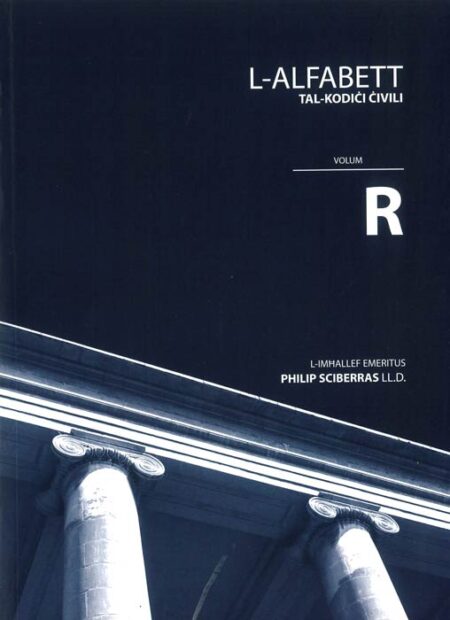 L-Alfabett tal-Kodiċi Ċivili Volum R (Hardback)