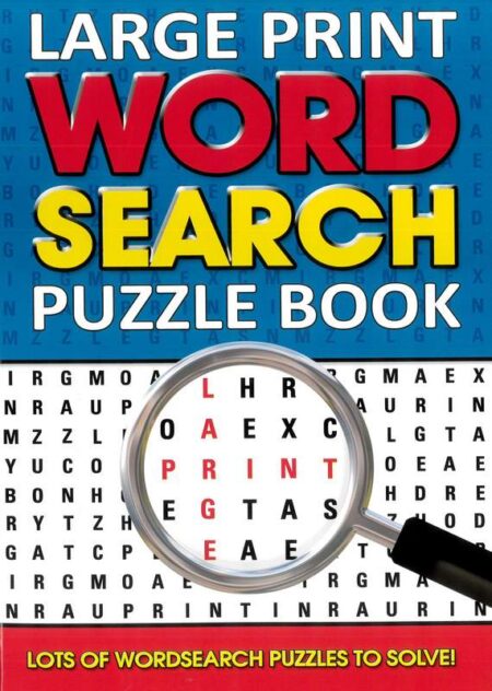 Large Print Word Search Blue