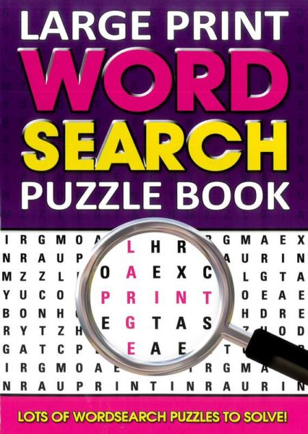 Large Print Word Search Purple