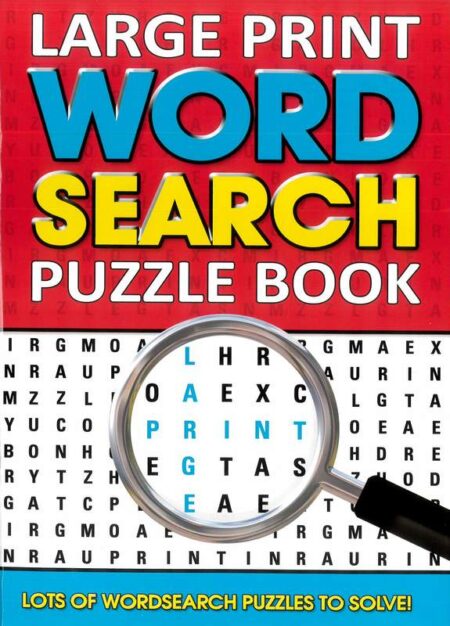 Large Print Word Search Red