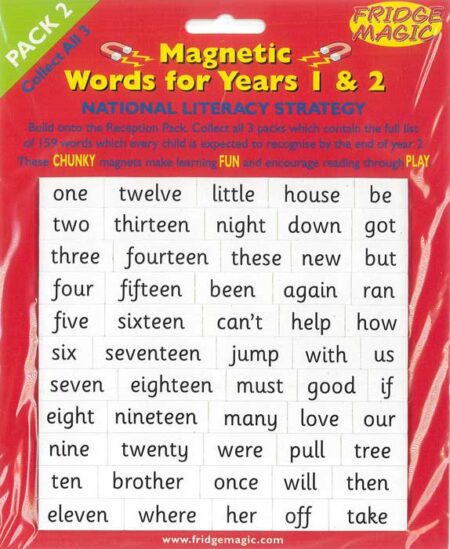 Magnetic Words for Years 1 & 2 - Pack 2