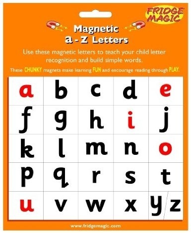 Magnetic a-z Letters