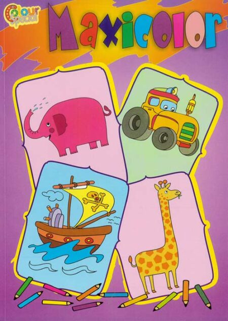 Maxicolour Colouring Book - Purple