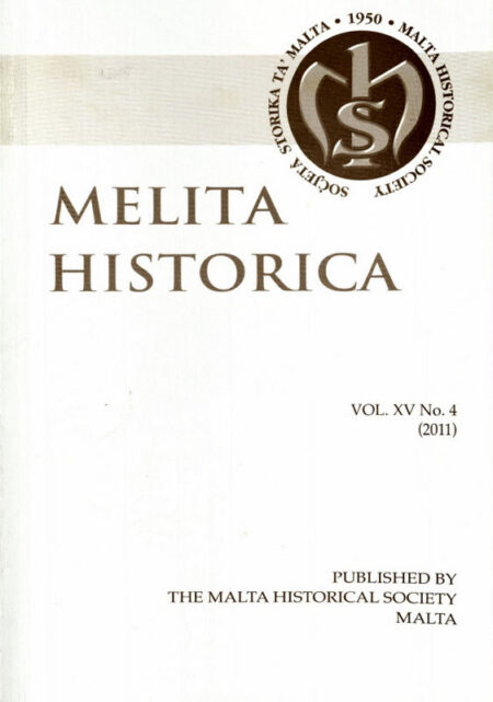 Melita Historica Vol. XV No. 4 (2011)