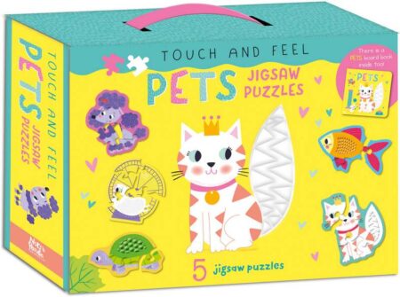 Pets: Touch and Feel Puzzle and Board Book Set
