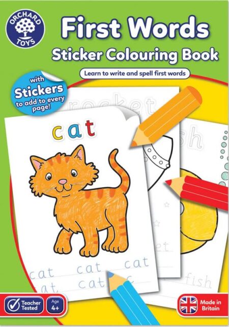 First Words Sticker Colouring Book