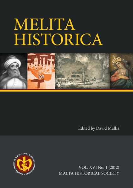 Melita Historica Vol. XVI No.1 (2012)
