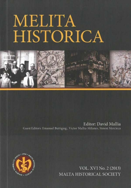 Melita Historica Vol. XVI No. 2 (2013)