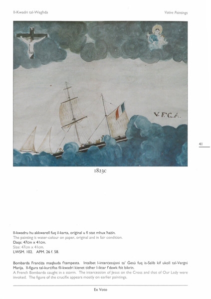 Kwadri Pittura Ex Voto fis-Santwarju tal-Beata Verġni Marija tal-Mellieħa