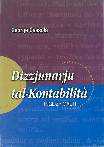 Dizzjunarju tal-Kontabilita' - Ingliż - Malti (Hardcover)