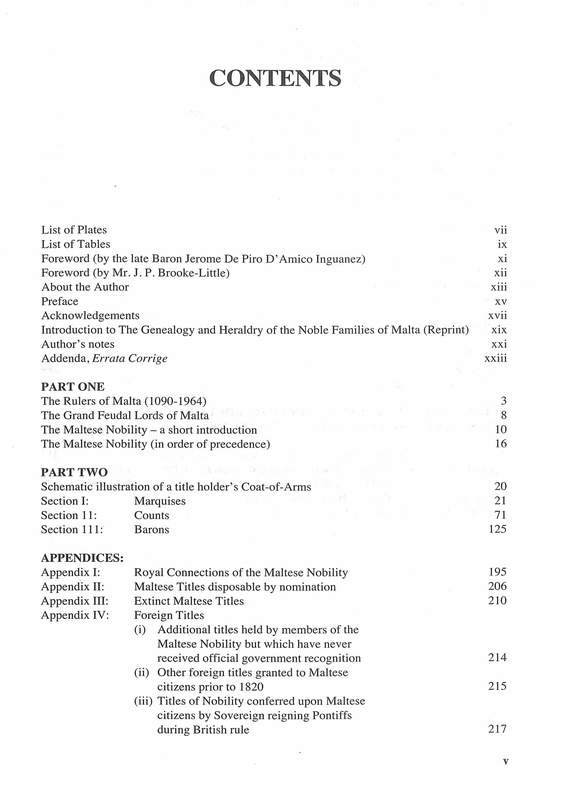 The Genealogy and Heraldry of the Noble Families of Malta vol 1 - Image 3