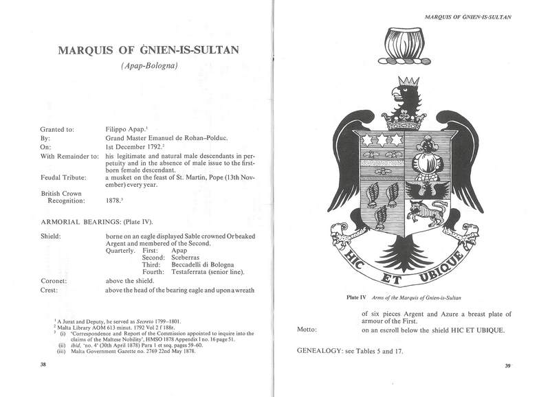 The Genealogy and Heraldry of the Noble Families of Malta vol 1 - Image 11