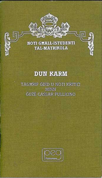 Dun Karm - noti ghall-istudenti tal-matrikola