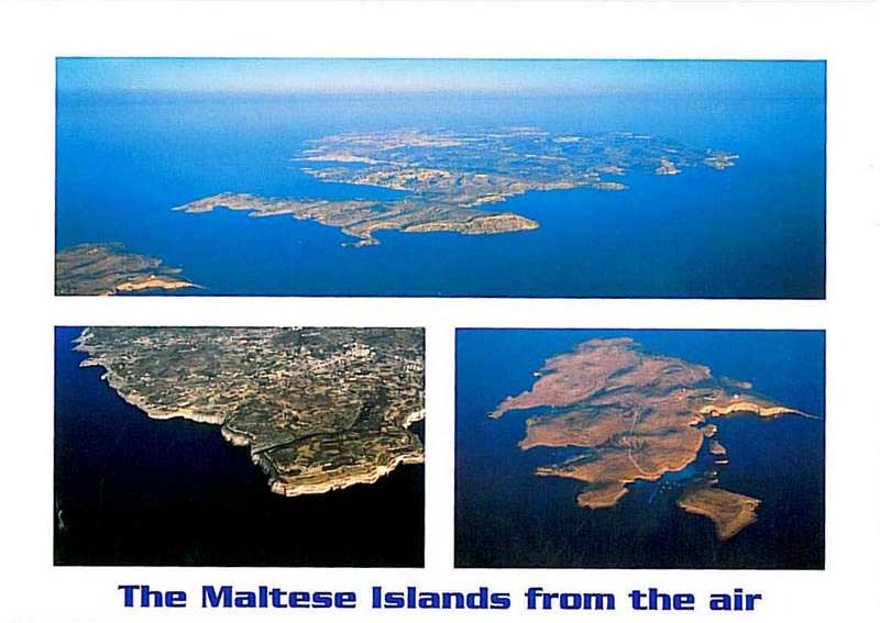 Folder with 12 views of the Maltese Islands from the Air
