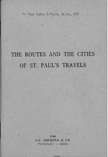 The Routes and The Cities Of St. Paul's Travels