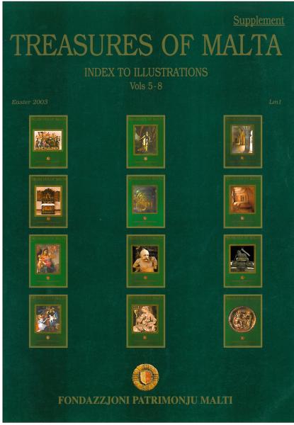 Treasures of Malta Index to Illustrations Vols 5 - 8