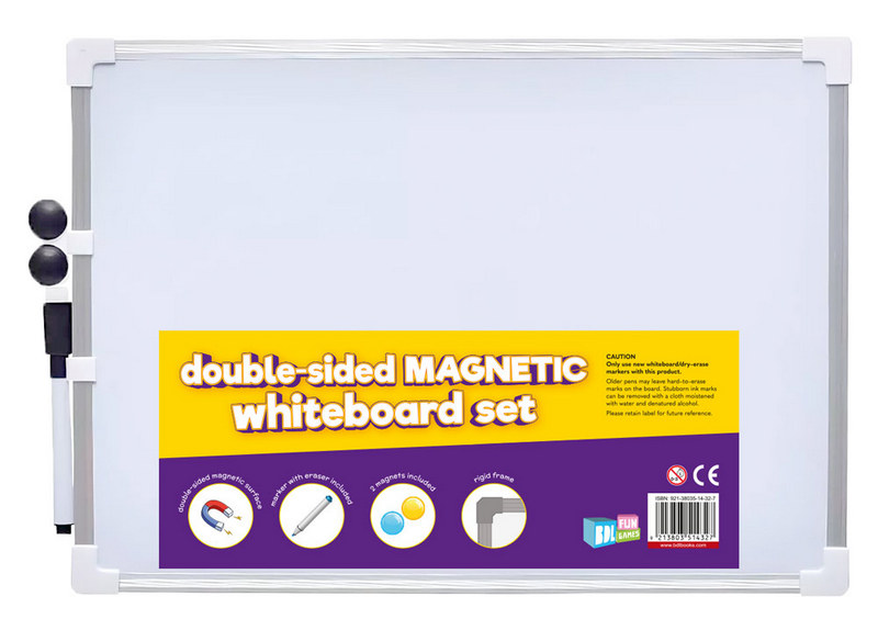Double-Sided Magnetic Whiteboard Set