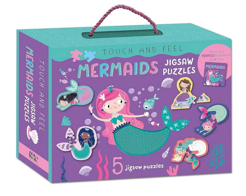 Mermaids: Touch and Feel Puzzle and Board Book Set