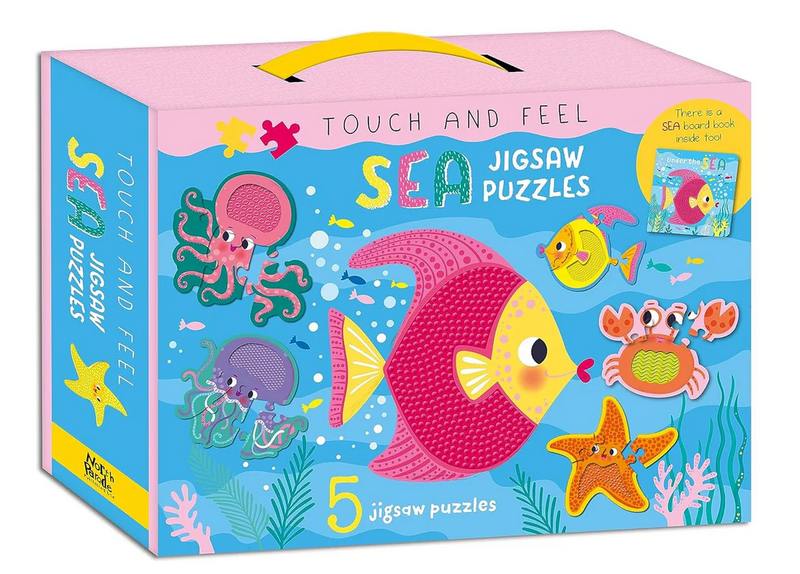 Sea Animals: Touch and Feel Puzzle and Board Book Set