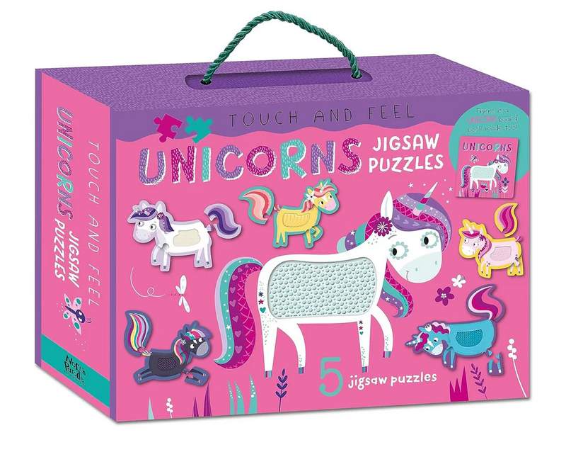 Unicorns: Touch and Feel Puzzle and Board Book Set